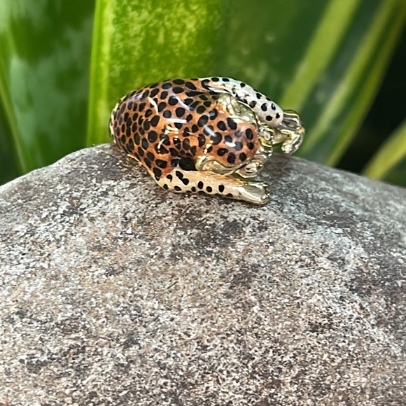 14k Ruby Eyed - Enamel panther Ring - Picture 3 of 9